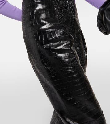 High-Rise Leggings aus Leder | Victoria Beckham