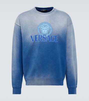 Medusa tie-dye cotton jersey sweatshirt | Versace