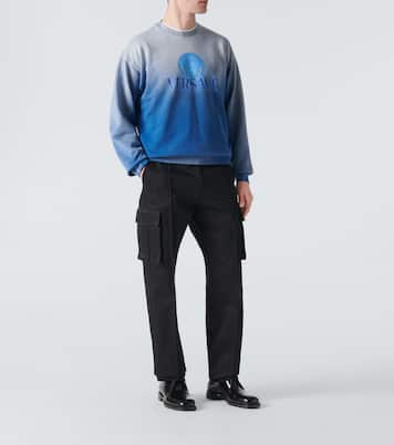 Medusa tie-dye cotton jersey sweatshirt | Versace