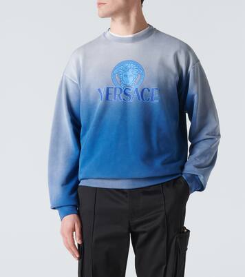 Medusa tie-dye cotton jersey sweatshirt | Versace
