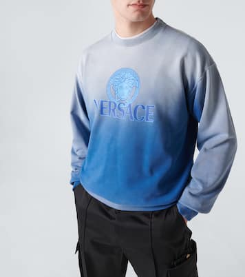 Medusa tie-dye cotton jersey sweatshirt | Versace