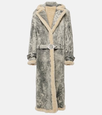 Shearling-lined leather coat | The Attico