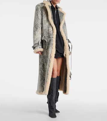 Shearling-lined leather coat | The Attico