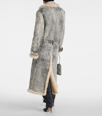 Shearling-lined leather coat | The Attico