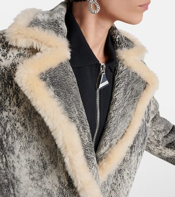 Shearling-lined leather coat | The Attico