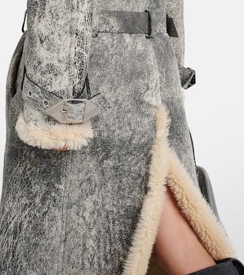 Shearling-lined leather coat | The Attico