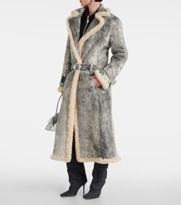 Shearling-lined leather coat | The Attico
