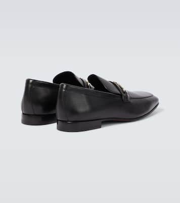 MJ Moc chain-detail leather loafers | Christian Louboutin