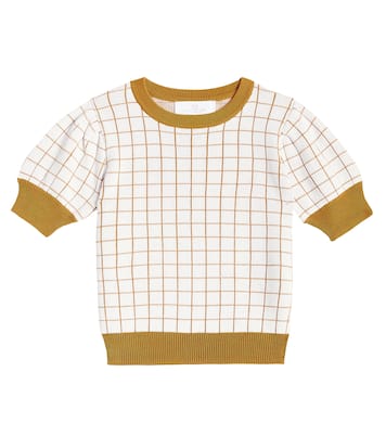 Rossella checked cotton sweater | C'era Una Volta