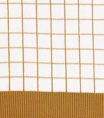 Rossella checked cotton sweater | C'era Una Volta