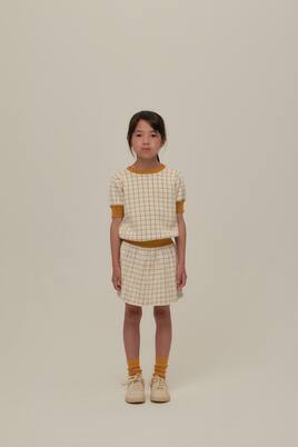 Rossella checked cotton sweater | C'era Una Volta