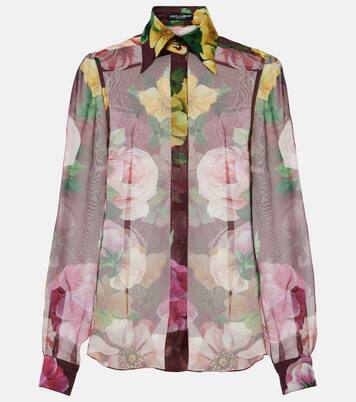 Printed silk chiffon blouse  | Dolce&Gabbana