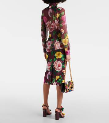 Printed silk chiffon blouse  | Dolce&Gabbana
