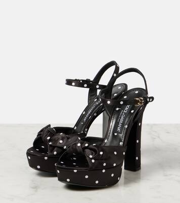 Sandalias de satén con plataforma | Dolce&Gabbana