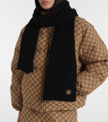 Ribbed-knit wool and cashmere scarf | Gucci