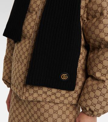 Ribbed-knit wool and cashmere scarf | Gucci