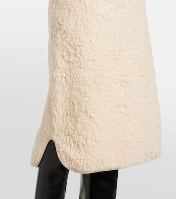 Midirock aus Teddyfleece | Jil Sander