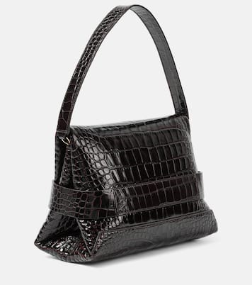 B croc-effect patent leather shoulder bag | Victoria Beckham