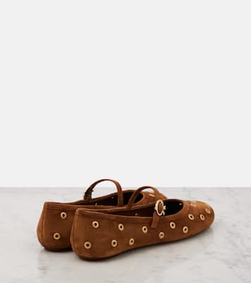 Studded suede Mary Jane flats | Gianvito Rossi