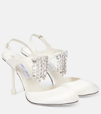 Pumps Verity 95 aus Satin mit Kristallen | Jimmy Choo