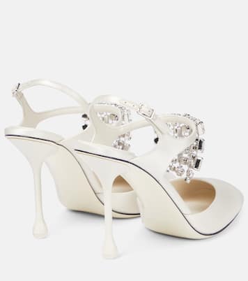 Pumps Verity 95 aus Satin mit Kristallen | Jimmy Choo