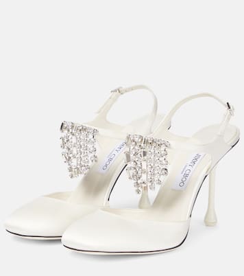 Pumps Verity 95 aus Satin mit Kristallen | Jimmy Choo