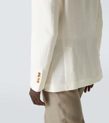 Single-breasted linen blazer | Brunello Cucinelli