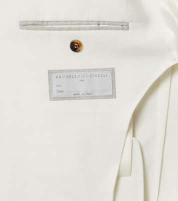Single-breasted linen blazer | Brunello Cucinelli