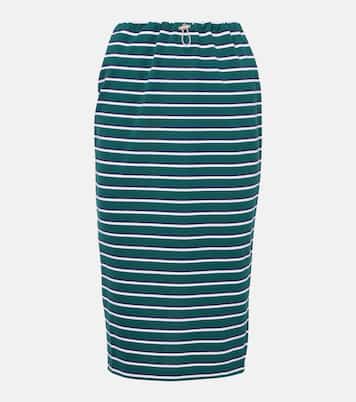 Striped cotton midi skirt | Prada