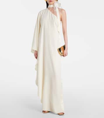 Maxikleid Bolkan Garden mit Federn | Taller Marmo