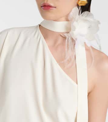 Maxikleid Bolkan Garden mit Federn | Taller Marmo