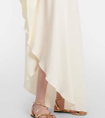 Maxikleid Bolkan Garden mit Federn | Taller Marmo