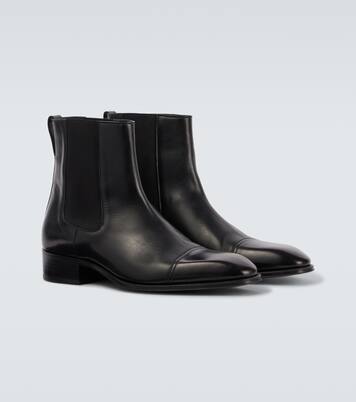 بوت تشيلسي من الجلد Hainaut | Tom Ford