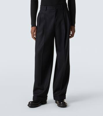 Virgin wool wide-leg pants | Dolce&Gabbana