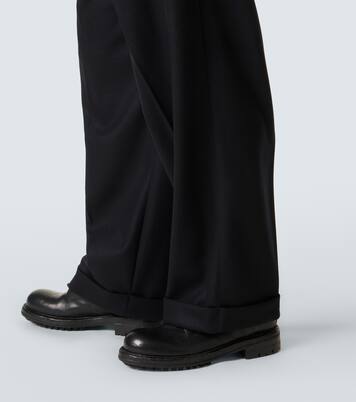 Virgin wool wide-leg pants | Dolce&Gabbana
