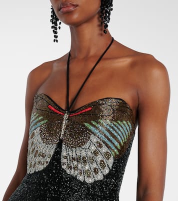 Verzierte Robe Mariposa | Clio Peppiatt