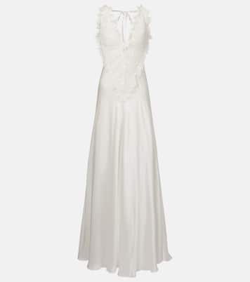 Bridal Verzierte Robe aus Seidensatin | Rodarte