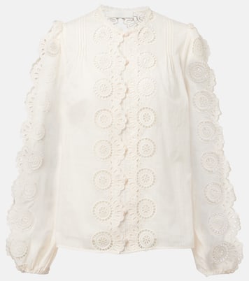 Lucky embroidered cotton blouse | Zimmermann