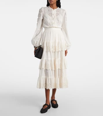 Lucky embroidered cotton blouse | Zimmermann