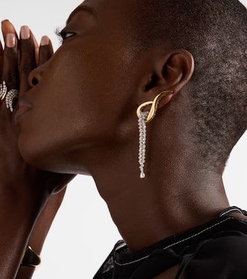 Boucles d'oreilles Golden Strada en or jaune et blanc 18 ct et diamants | Yeprem