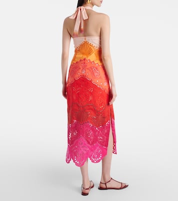 Vestido midi de algodón y lino estampado | Farm Rio