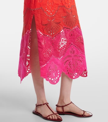 Vestido midi de algodón y lino estampado | Farm Rio