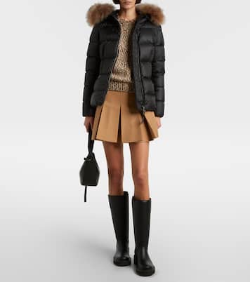 Boed shearling-trimmed down jacket | Moncler