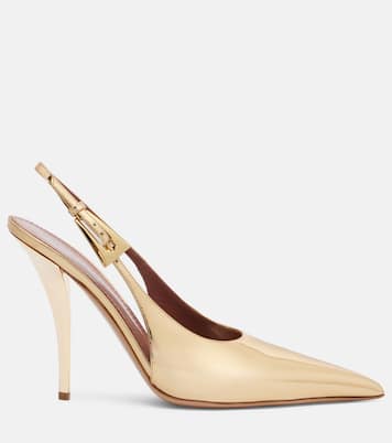 Slingback-Pumps Jessica 105 aus Metallic-Leder | Paris Texas