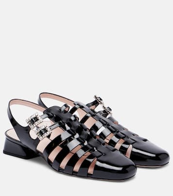 Mini Très Vivier 25 patent leather sandals | Roger Vivier