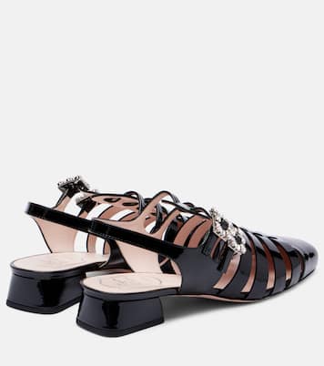 Mini Très Vivier 25 patent leather sandals | Roger Vivier