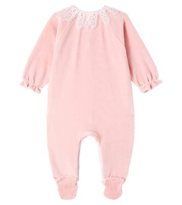 Baby lace-trimmed cotton-blend onesie | Tartine et Chocolat