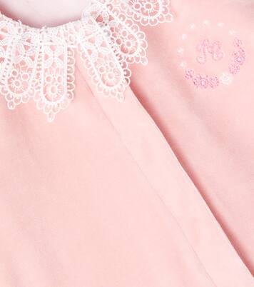 Baby lace-trimmed cotton-blend onesie | Tartine et Chocolat