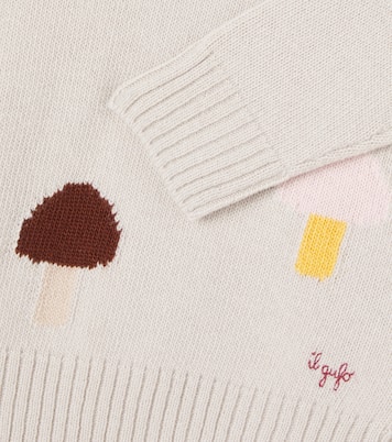 Pullover in lana vergine con ricamo | Il Gufo