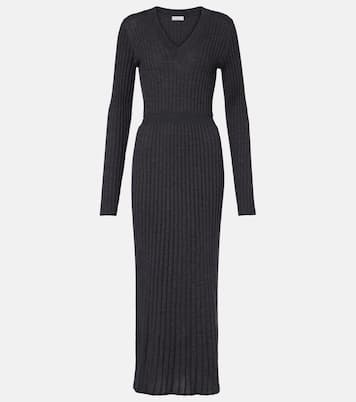 Ribbed-knit virgin wool sweater dress | Brunello Cucinelli